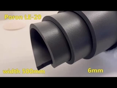 PORON Hitam INOAC Foam LE-20 High Rebound 6.0mm busa yang didukung karet