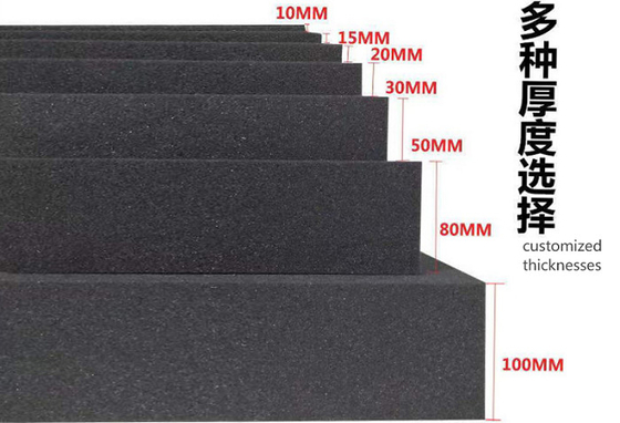 Beli CR busa tahan api C-4500 Hitam jenis busa tunggal Neoprene spons karet kekerasan rendah 1-30mm opsional pembuatan online