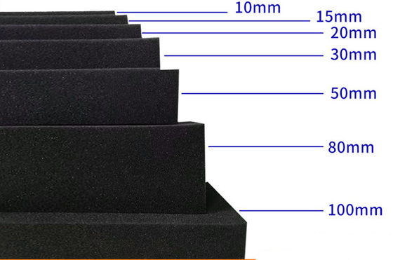 C4305 Kemasan Neopren Karet Bubuk Sponge Sheets Bahan 1mm ~ 30mm Ketebalan Hitam Warna