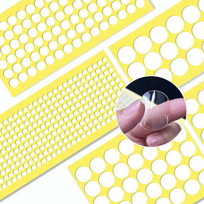 1mm Ketebalan Pita Nano Sisi Dua Transparan Warna Dihapus Die Cut untuk penggunaan staking