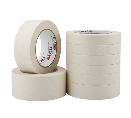 3MTM2214 White Masking Tape Cat Mobil Masking Adhesive Viscosity Tinggi Hand Tear Tanpa Residu