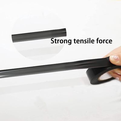 Pita isolasi listrik PVC hitam dengan resistensi terhadap tegangan tinggi 600V